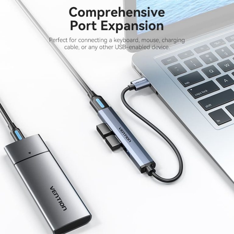 vention-usb-3-0-to-usb-3-0-usb-2-0-3-mini-hub-0-15m-gray-metal-type-36137864954022