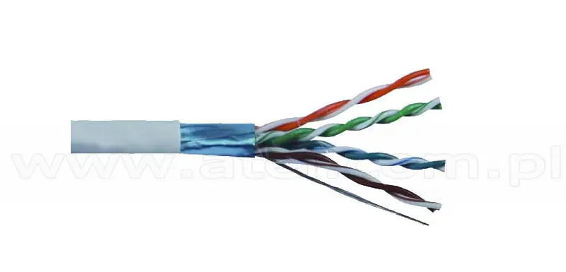 ქსელის კაბელი FTP 4x2 DORTLER CAT 5e F/UTP 24 AWG 100% Cu PE Gray Indoor