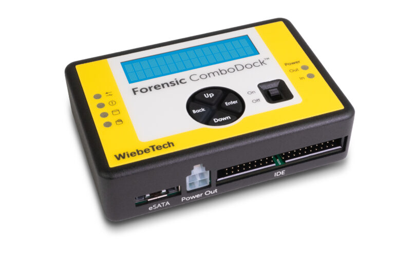 Forensic ComboDock, model FCDv6; Write-blocked or read/write access to SATA & IDE/PATA drives; USB 3.2 Gen2; with cables and AC adapter; EU power