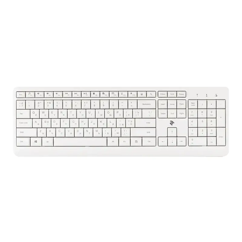 უსადენო კლავიატურა 2Е Keyboard KS220 WL White 2E-KS220WW