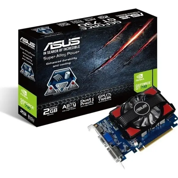 ვიდეო დაფა Video Adapter/ PCI Express 2GB/ Asus GT730, 2GD3/DVI,HDMI,2G,DDR3/128bit