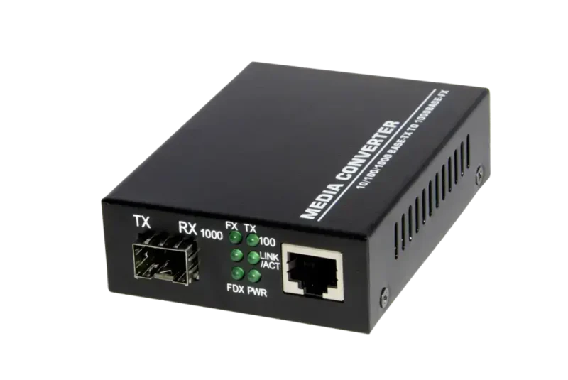 მედიაკონვერტორი SFP მოდულის მხარდაჭერით AT-950SFP-GE Media converter 1x10/100/1000Base-Tx to 1x1000Base SFP SM Slot (Price excluding SFP