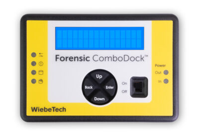 Forensic ComboDock, model FCDv6; Write-blocked or read/write access to SATA & IDE/PATA drives; USB 3.2 Gen2; with cables and AC adapter; EU power