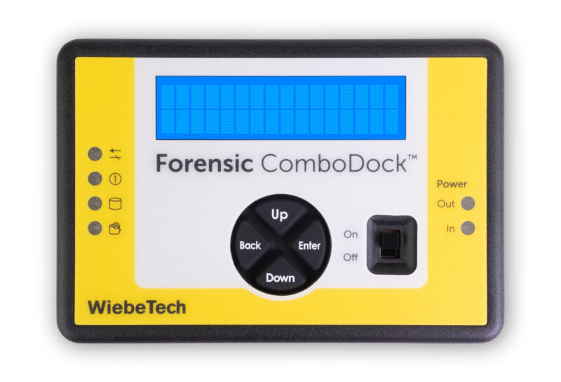 Forensic ComboDock, model FCDv6; Write-blocked or read/write access to SATA & IDE/PATA drives; USB 3.2 Gen2; with cables and AC adapter; EU power