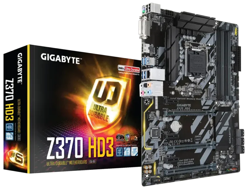 -დედა დაფა - Gigabayte Z370 HD3 , Socket 1155, DDR4