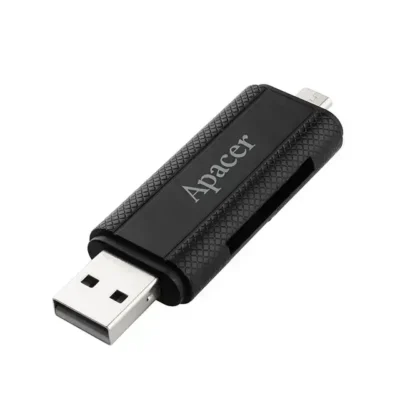 ბარათების წამკითხავი OTG Card Reader AM702 Black RP APAM702B-1