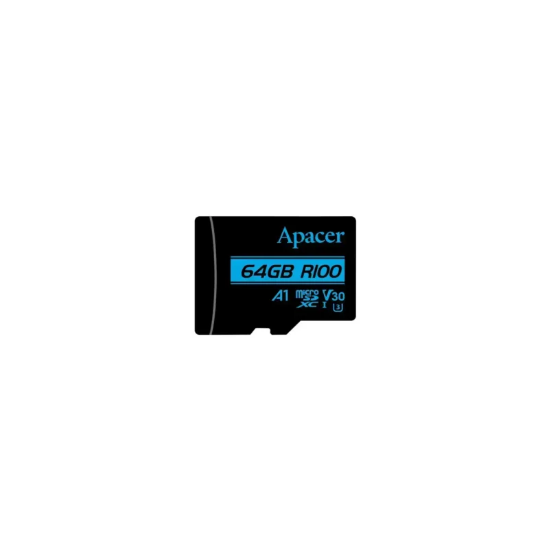 +მეხსიერების ბარათი AP64GMCSX10UB-RA microSDXC UHS-I U3 V10 R100 A1 64GB w/o Adapter RP