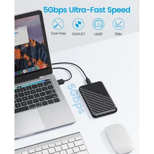 დისკის ყუთი ORICO 25PW1-U3 Micro-B to USB 2.5 inch External Storage Hard Drive Case(Black)