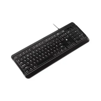 +კლავიატურა 2E Keyboard KS120 White backlight USB Black
