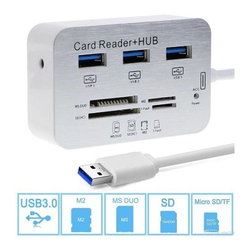 A.CARD READER +HUB 3.0/3.1 ჰაბი ბარათის წამკითხველი