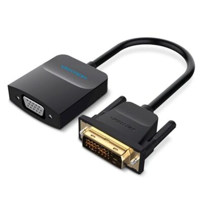 ადაპტერი VENTION EBBBB DVI to VGA Converter 0.15M Black Metal Type