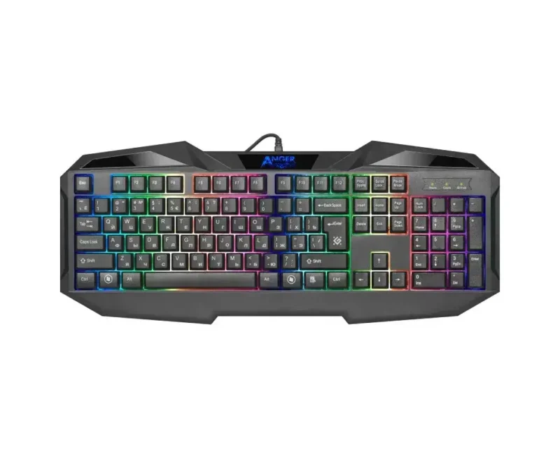 -კომპლექტი (კლ.+მაუსი+მ.დასადები) Anger MKP-019 Gaming combo, Light,KB,Mouse,Mouse Pad (52019) DEFEND
