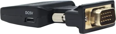 გადამყვანი S-PC-0389W Full HD 1080P HDMI to VGA and Audio Adapter for HDTV / Monitor / Projector(White