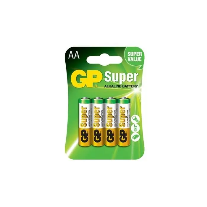 შეკვრა ელემენტების 4-ცალიანი GPPCA15AS015 15A-U4 SUPER ALKALINE (LR6) GP 4891199000034