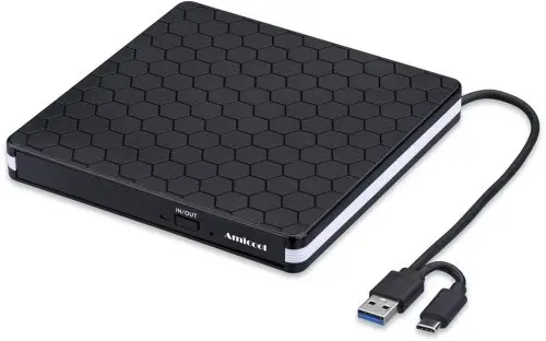 გარე ოპტიკური დისკის წამკითხველი Tishric External DVD-RW ECD829 USB3.0 + Type C