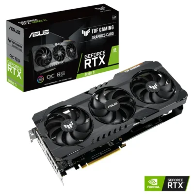 ვიდეო დაფა ASUS PCI Express 8GB/ TUF-RTX3060TI-O8G-V2-GAMING//RTX3060TI,HDMI*2,DP*3,8G,D6