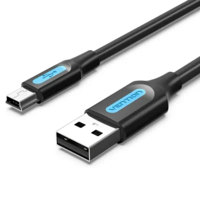 VENTION COMBI USB 2.0 A Male to Mini-B Male Cable 3M Black PVC Type (Mini USB)