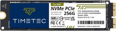 "NVMe M.2 SSD 256GB for Mac series (Packed in antistatic bag)" Mac-256