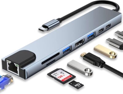 USb ჰაბი TBD06023408 05 2 PCS Multifunctional Expanded Docking, Spec: USB 3.0 (Gray)