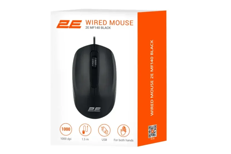 მაუსი Mouse 2E MF140, USB-A, black