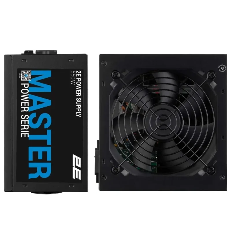 კვების ბლოკი 2E PSU Master Power (550W), >80%, 80+ White, 120mm, 1xMB 24pin(20+4), 1xCPU 8pin(4+4), 3xMolex, 5xSATA, 2xPCIe 8pin(6+2)