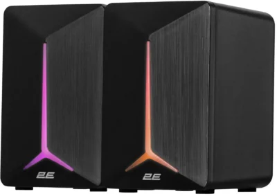 2E GAMING Speakers SG300, 2.0, 3.5mm, RGB, black
