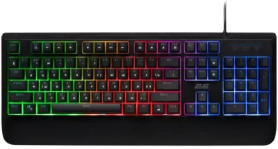 2E GAMING Membrane keyboard KG325 104key, USB-A, EN/UA/RU, LED, black