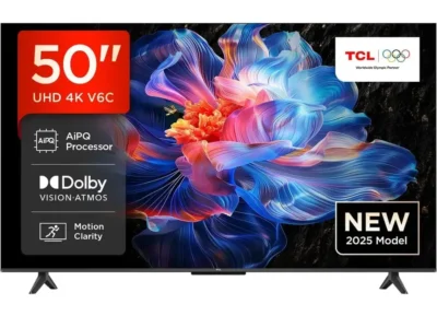 ტელევიზორი TV/ LED/ TCL/ TV 50"(127cm)/ 50V6C 4K Google TV HDR10 WiFi5 BT5.2 Dolby Audio 10W 200X200