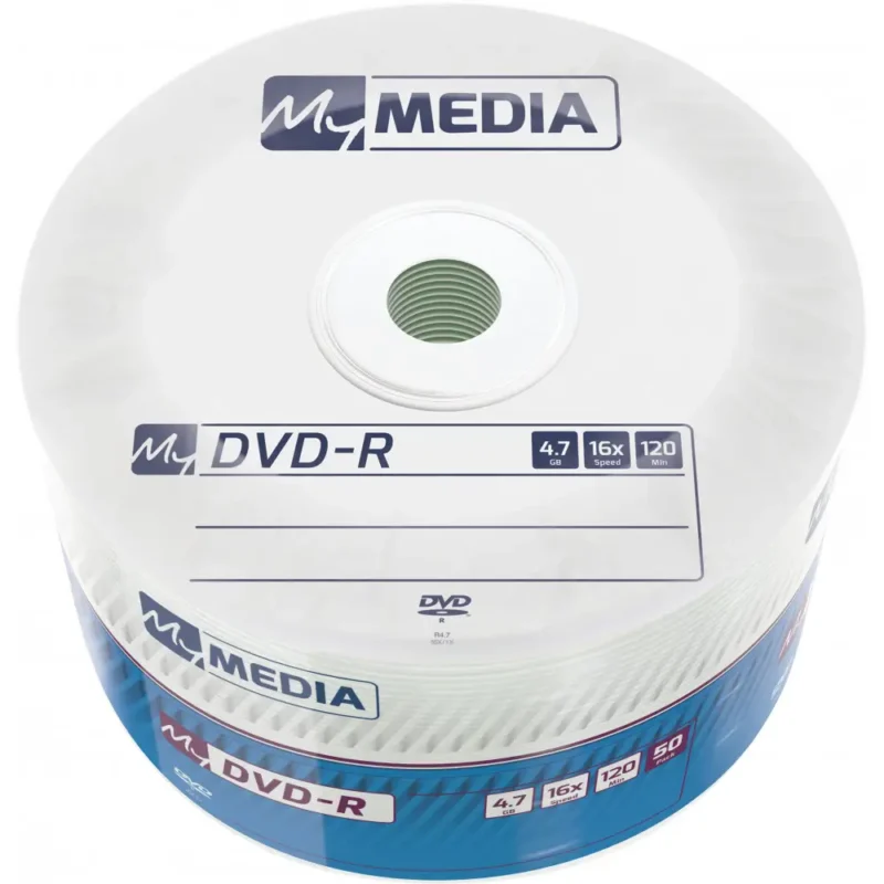 კომპაქტდისკი ცალი DVD-R 16x 4.7GB 50PK Wrap (69200/) My media