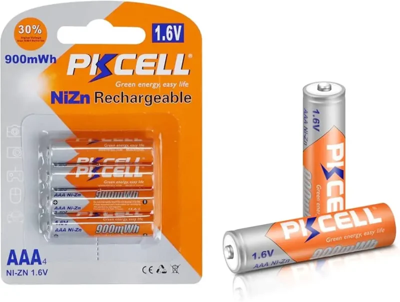 დასამუხტი ელემენტი - Pkcell NiZn AAA- 900 mWh 1.6V - 4B