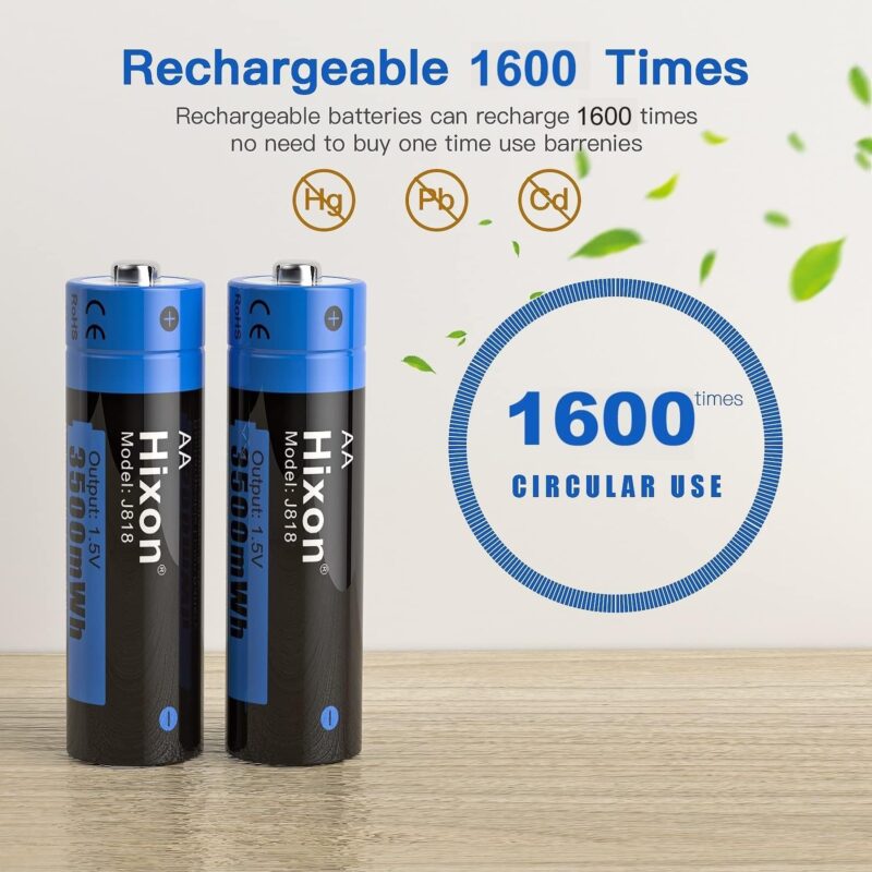 li-ion აკუმლატორი Hixon Batteries AA 1.5V Rechargeable AA Li-Ion 3500mWh
