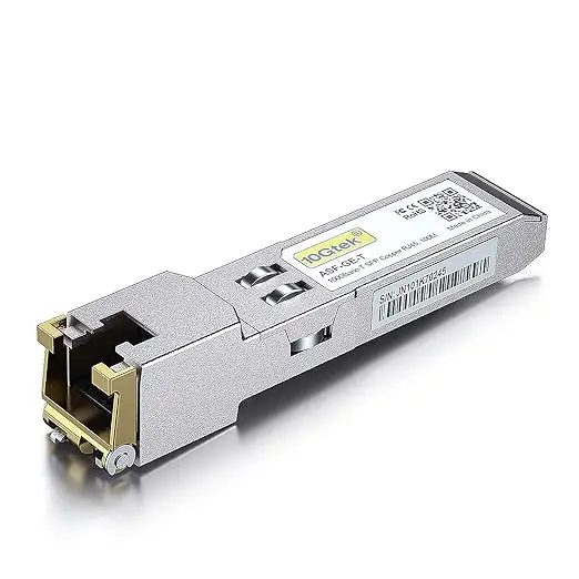 მოდული 10Gtek for Cisco Compatible GLC-T/ SFP-GE-T, Gigabit RJ45 Copper SFP, 1000Base-T Transceiver Module, Pack of 10