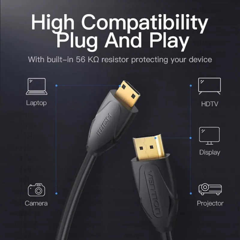 VENTION VAA-D02-B100 Mini HDMI Cable 1M Black