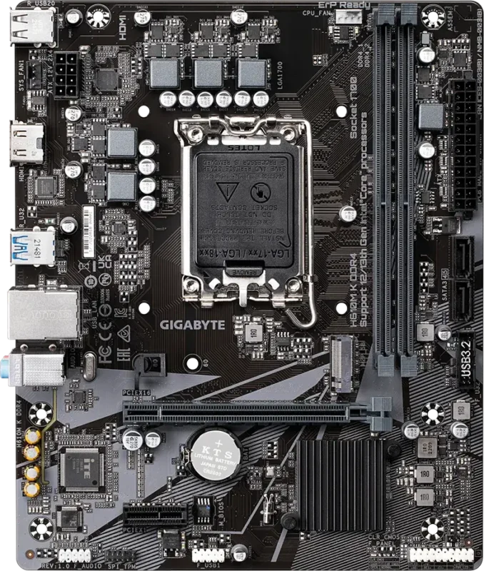 2დედა დაფა: Gigabyte H610M K DDR4 2DDR4 LGA1700