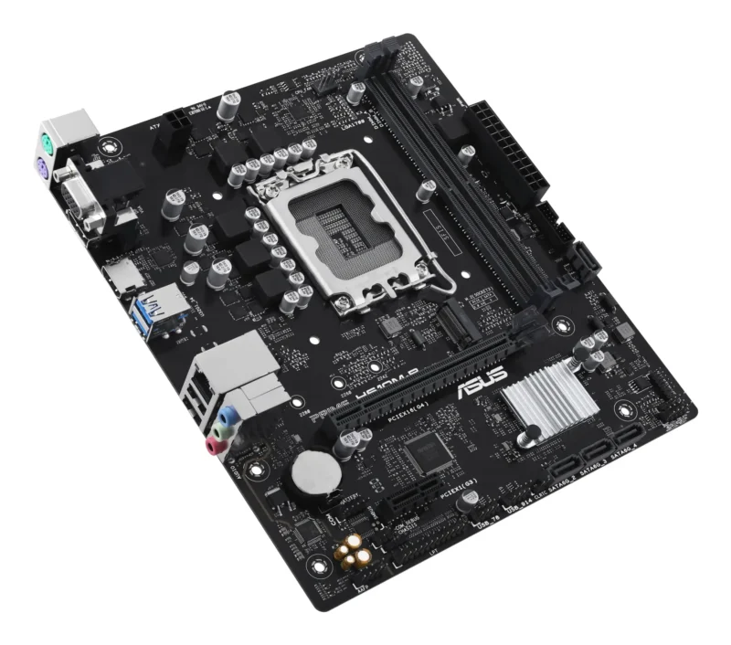 4დედა დაფა H610M-R-SI, Asus M-ATX motherboard, DDR5, M.2 slot, Realtek 1 Gb Ethernet, DisplayPort, HDMI™, VGA, USB 3.2