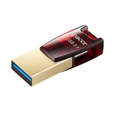 + ფლეშკა AP64GAH180R-1 USB 3.2 Gen 1 Type-C Mobile Flash Drive AH180 64GB Red RP