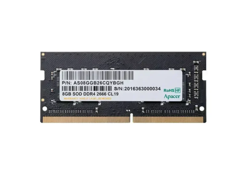 --ლპ. ოპ, მეხსიერება Apacer DDR4 SODIMM 2666-19 1024x8 8GB HF AS08GGB26CQYBGH