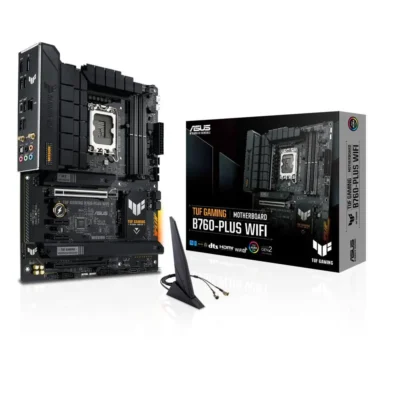 ASUS TUF GAMING B760-PLUS WIFI, Wi-Fi 6 ® v5.2 LGA1700, 4xDDR5, 3xM.2, 4xSATA,DP HDMI,2.5Gb Ethernet 90MB1ER0-M1EAY0