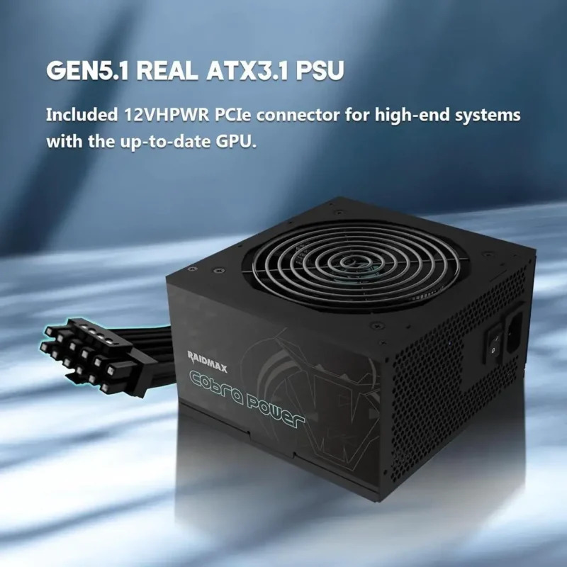 Raidmax Cobra Gen5 series RX-650AE [M] 650W 80+gold 120mm full modular ATX3.1 & PCIe Gen5.1 +12VHPWR