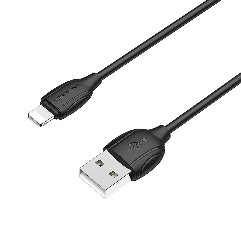 BOROFONE BX19 Benefit charging data cable for Lightning Black