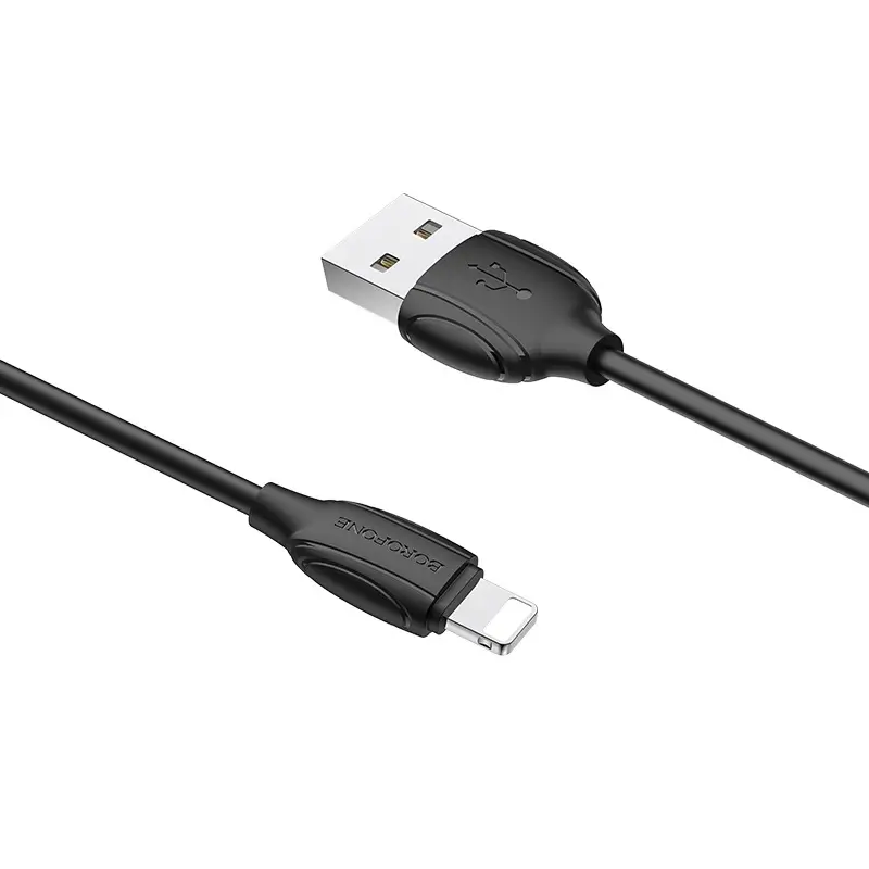 BOROFONE BX19 Benefit charging data cable for Lightning Black