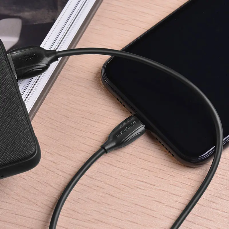 BOROFONE BX19 Benefit charging data cable for Lightning Black