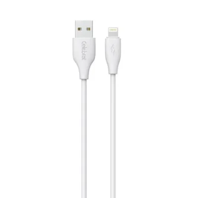 ტელეფონის კაბელი Celebrat CB-31 USB A-Lightning 1M 2.4A თეთრი