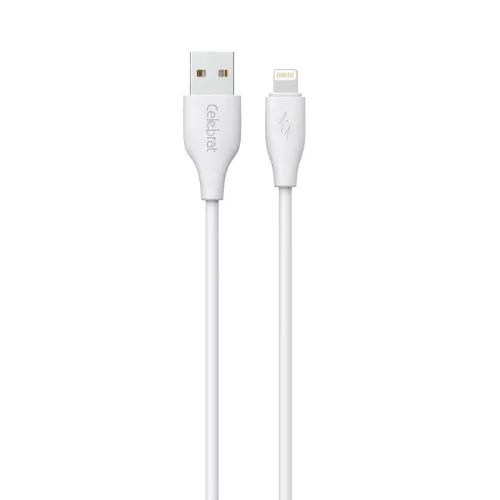 ტელეფონის კაბელი Celebrat CB-31 USB A-Lightning 1M 2.4A თეთრი