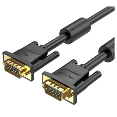 VENTION DAEBG VGA(3+6) Male to Male Cable with ferrite cores 1.5M Black
