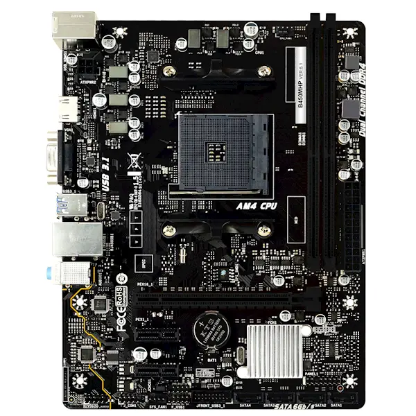 +დედა დაფა MotherBoard/ Mainboard,AMD B450, Socket AM4, uATX, GbE SO-110388