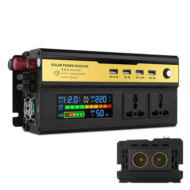 ინვერტორი 8896 1200W Car Smart Multi-functional Digital Display Inverter, Specification:12V