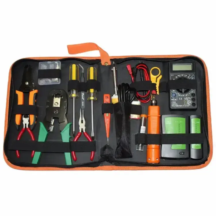 ქსელის ინსტრუმენტების ნაკრები ETP2358JAKEMY PS-P15 16 in 1 Professional LAN Network Kit Crimper Cable Wire Stripper Cutter Pliers Screwdriver Tool