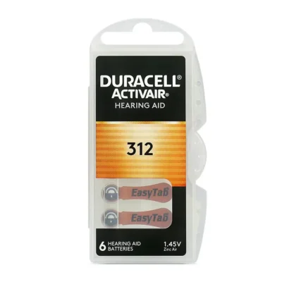 სმენის აპარატის ცალი 312 - 6BL DURACELL ACTIVAIR BATERIE.DO.APA.SLU.
