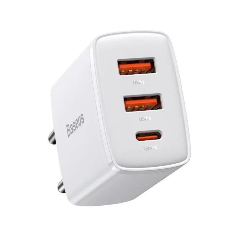 Usb სატენი ბლოკი Baseus 30W 2xUSB 1xUSB-C CCXJ-E02
